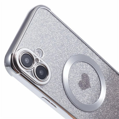 For iPhone 16 Case Gradient Sparkle TPU Phone Cover Compatible with MagSafe
