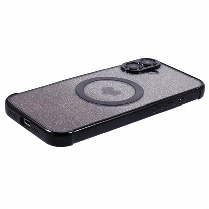 For iPhone 16 Case Gradient Sparkle TPU Phone Cover Compatible with MagSafe