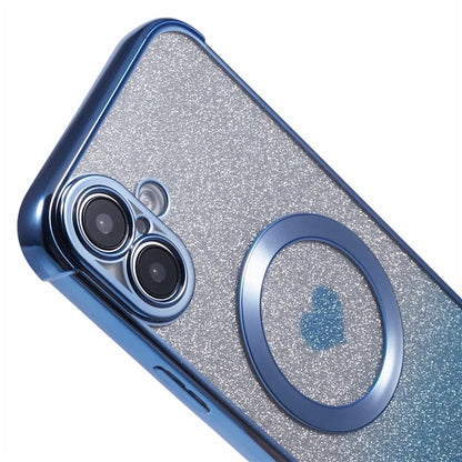 For iPhone 16 Case Gradient Sparkle TPU Phone Cover Compatible with MagSafe