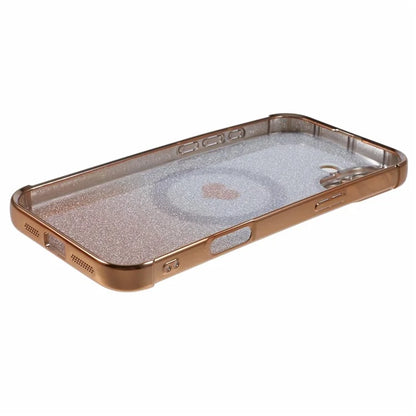 For iPhone 16 Case Gradient Sparkle TPU Phone Cover Compatible with MagSafe