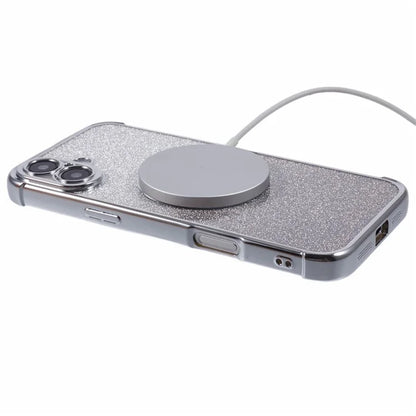 For iPhone 16 Plus Case Compatible with MagSafe Electroplating TPU Gradient Glitter Phone Cover