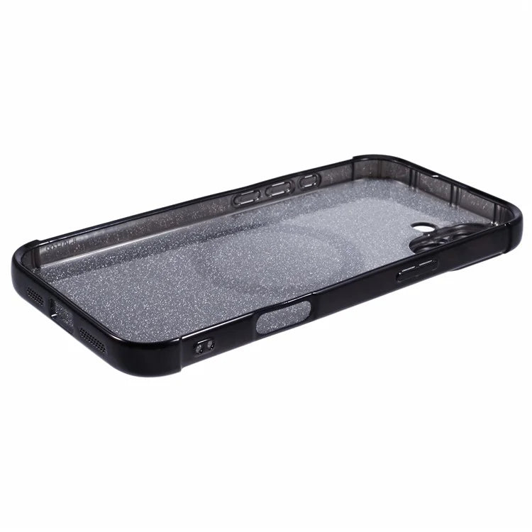 For iPhone 16 Plus Case Compatible with MagSafe Electroplating TPU Gradient Glitter Phone Cover