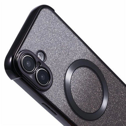 For iPhone 16 Plus Case Compatible with MagSafe Electroplating TPU Gradient Glitter Phone Cover