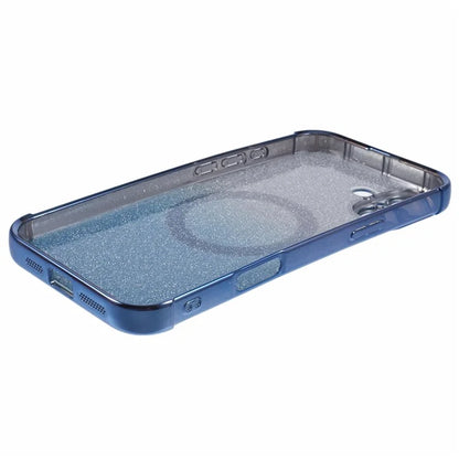 For iPhone 16 Plus Case Compatible with MagSafe Electroplating TPU Gradient Glitter Phone Cover