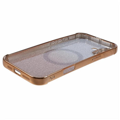For iPhone 16 Plus Case Compatible with MagSafe Electroplating TPU Gradient Glitter Phone Cover