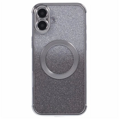 For iPhone 16 Case Compatible with MagSafe Electroplating TPU Gradient Glitter Phone Cover