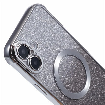 For iPhone 16 Case Compatible with MagSafe Electroplating TPU Gradient Glitter Phone Cover