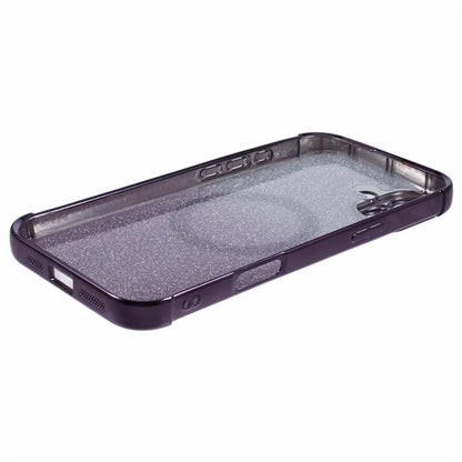 For iPhone 16 Case Compatible with MagSafe Electroplating TPU Gradient Glitter Phone Cover