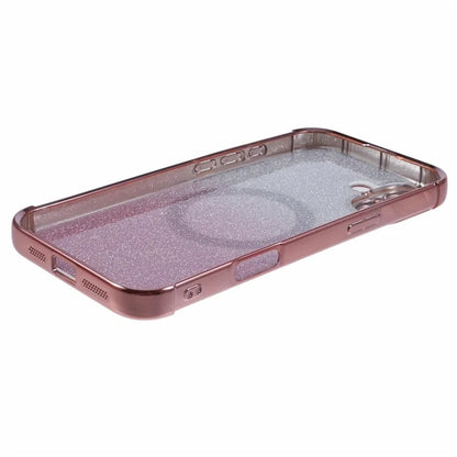 For iPhone 16 Case Compatible with MagSafe Electroplating TPU Gradient Glitter Phone Cover