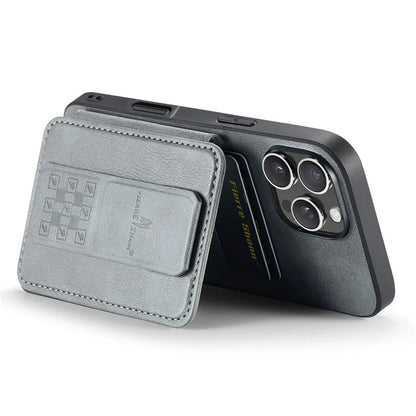 FIERRE SHANN 024 Style For iPhone 16 Pro Max Case Card Holder Kickstand Waxy Texture Leather+TPU Phone Cover
