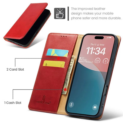 FIERRE SHANN For iPhone 16 Case PU Leather Flip Stand Wallet Phone Cover