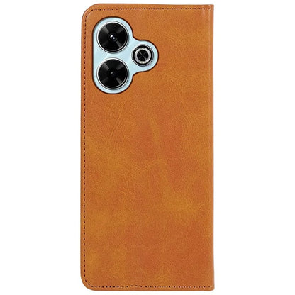 For Xiaomi Poco M6 Plus 5G / Redmi 13 5G / 4G / Note 13R 5G Case Strong Magnetic PU Leather Phone Cover Calf Texture