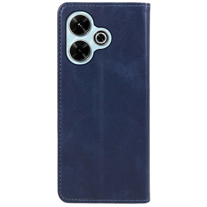 For Xiaomi Poco M6 Plus 5G / Redmi 13 5G / 4G / Note 13R 5G Case Strong Magnetic PU Leather Phone Cover Calf Texture