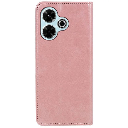 For Xiaomi Poco M6 Plus 5G / Redmi 13 5G / 4G / Note 13R 5G Case Strong Magnetic PU Leather Phone Cover Calf Texture