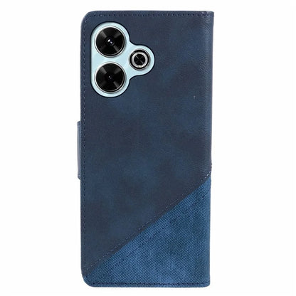 For Xiaomi Poco M6 Plus 5G / Redmi 13 5G / 4G / Note 13R 5G Case Splicing Texture Leather Phone Cover Viewing Stand