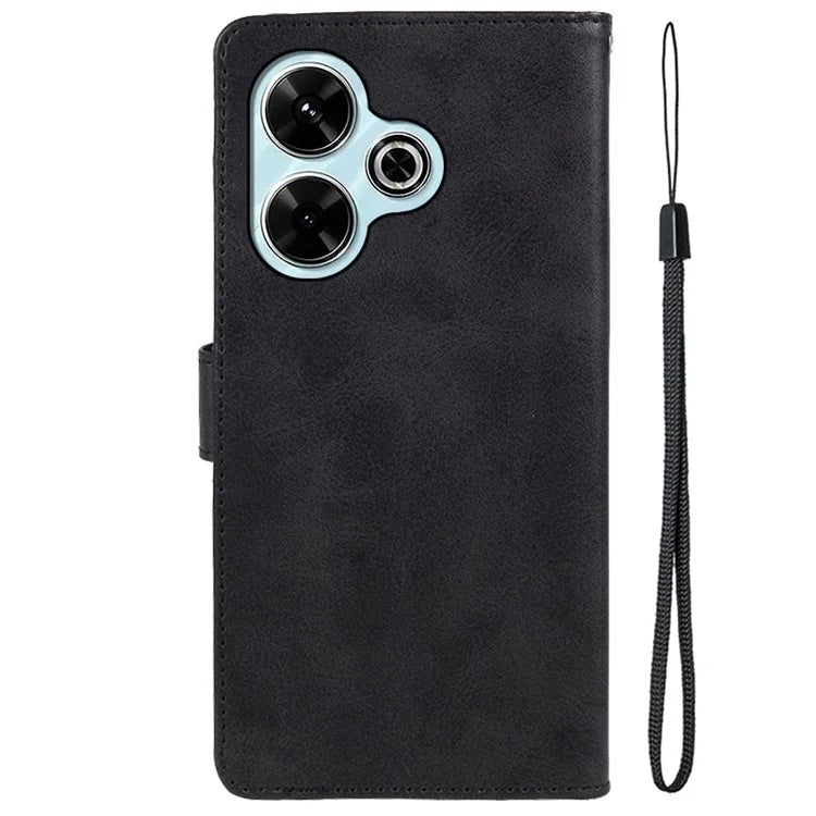 For Xiaomi Poco M6 Plus 5G / Redmi 13 5G / 4G / Note 13R 5G Case PU Leather Wallet Protective Phone Cover Calf Texture