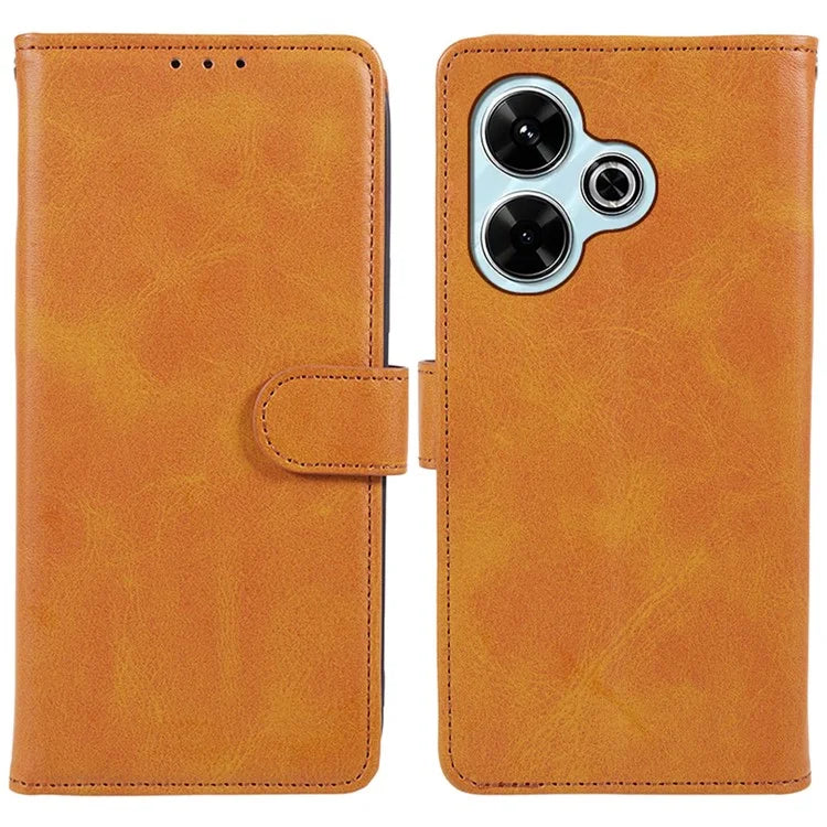 For Xiaomi Poco M6 Plus 5G / Redmi 13 5G / 4G / Note 13R 5G Case PU Leather Wallet Protective Phone Cover Calf Texture