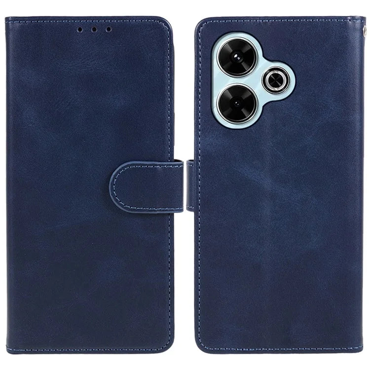 For Xiaomi Poco M6 Plus 5G / Redmi 13 5G / 4G / Note 13R 5G Case PU Leather Wallet Protective Phone Cover Calf Texture