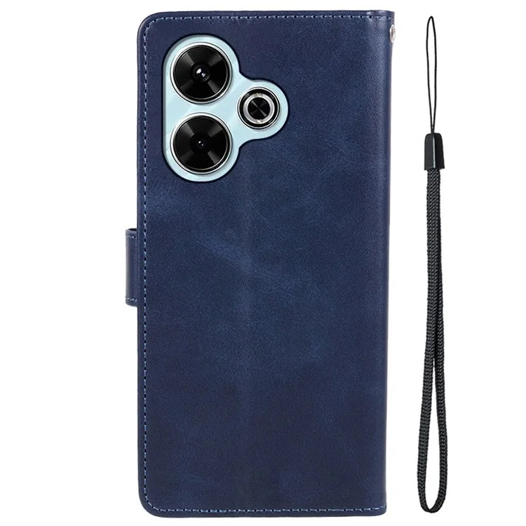 For Xiaomi Poco M6 Plus 5G / Redmi 13 5G / 4G / Note 13R 5G Case PU Leather Wallet Protective Phone Cover Calf Texture