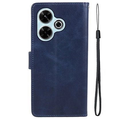 For Xiaomi Poco M6 Plus 5G / Redmi 13 5G / 4G / Note 13R 5G Case PU Leather Wallet Protective Phone Cover Calf Texture