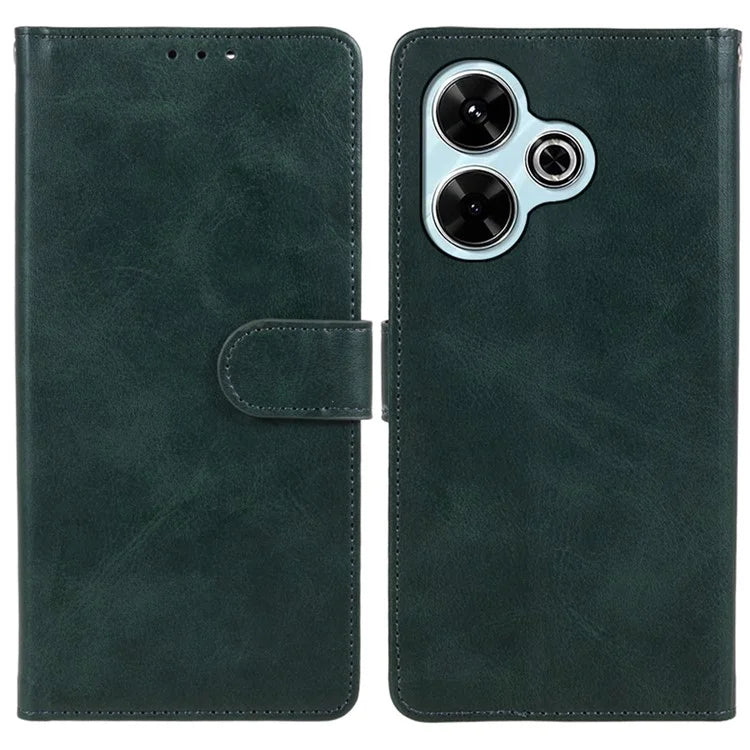 For Xiaomi Poco M6 Plus 5G / Redmi 13 5G / 4G / Note 13R 5G Case PU Leather Wallet Protective Phone Cover Calf Texture