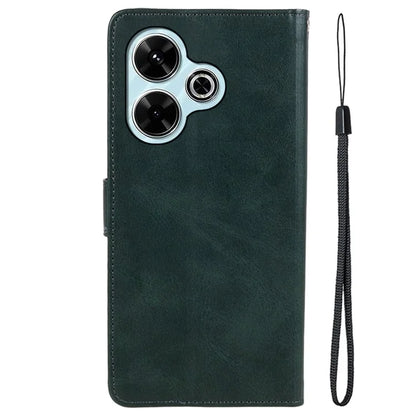 For Xiaomi Poco M6 Plus 5G / Redmi 13 5G / 4G / Note 13R 5G Case PU Leather Wallet Protective Phone Cover Calf Texture