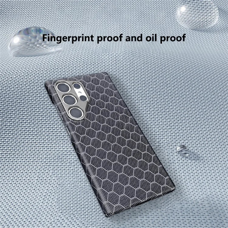 For Samsung Galaxy S24 Ultra Magnetic Case Aramid Fiber Honeycomb Texture Phone Cover