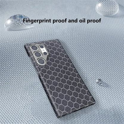 For Samsung Galaxy S24 Ultra Magnetic Case Aramid Fiber Honeycomb Texture Phone Cover