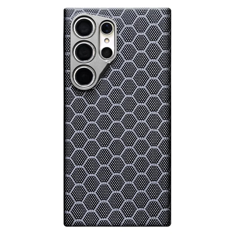 For Samsung Galaxy S24 Ultra Case Ultra Thin Aramid Fiber Honeycomb Texture Phone Cover