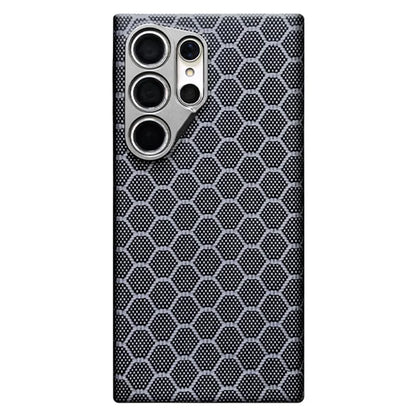 For Samsung Galaxy S24 Ultra Case Ultra Thin Aramid Fiber Honeycomb Texture Phone Cover