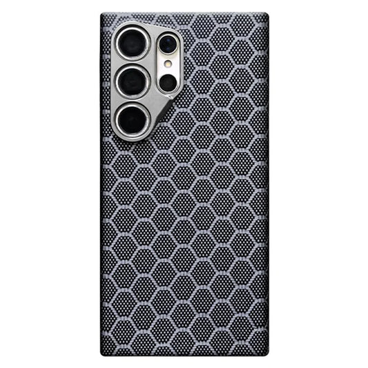 For Samsung Galaxy S24 Ultra Case Ultra Thin Aramid Fiber Honeycomb Texture Phone Cover