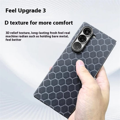 For Samsung Galaxy Z Fold6 Case Ultra Thin Aramid Fiber Honeycomb Texture Phone Cover
