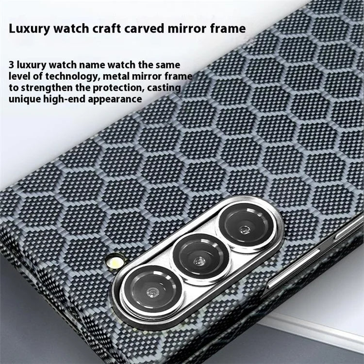 For Samsung Galaxy Z Fold6 Case Ultra Thin Aramid Fiber Honeycomb Texture Phone Cover
