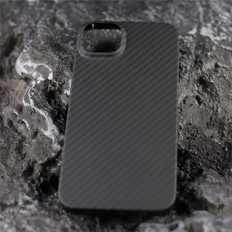 For iPhone 16 Pro Max Magnetic Case 1500D Coarse Texture Aramid Fiber Phone Cover (Big Lens Hole) - Black