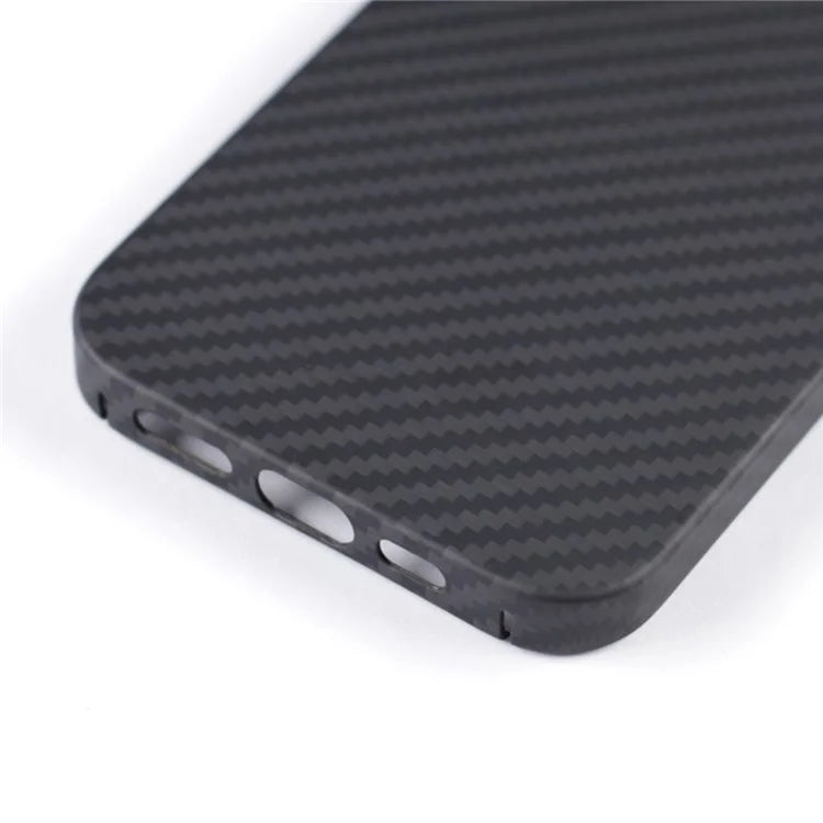 For iPhone 16 Pro Max Case 1500D Coarse Texture Aramid Fiber Thin Phone Cover (Big Lens Hole) - Black
