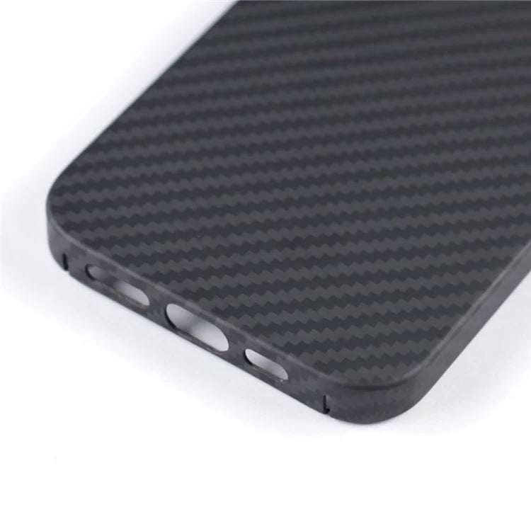 For iPhone 16 Pro Case 1500D Coarse Texture Aramid Fiber Phone Cover Precision Cut-Out - Black