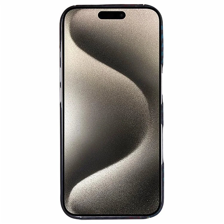 For iPhone 16 Plus Magnetic Case 1500D Texture Aramid Fiber Color Woven Pattern Phone Cover (Big Lens Hole)