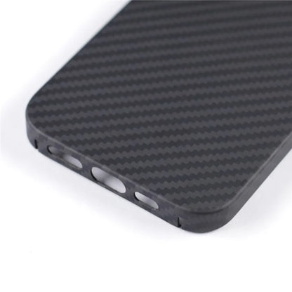 For iPhone 16 Plus Case 1500D Coarse Texture Aramid Fiber Thin Phone Cover (Big Lens Hole) - Black