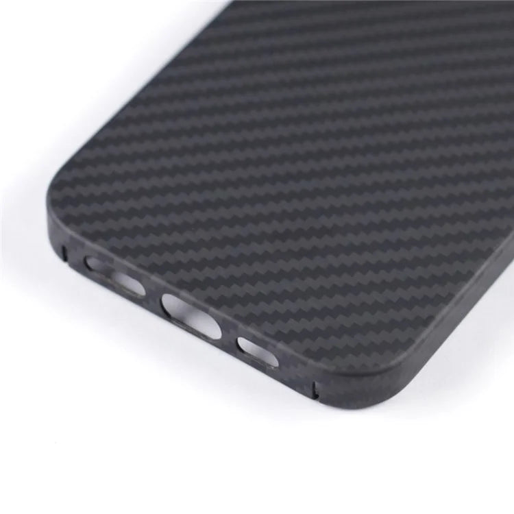 For iPhone 16 Case 1500D Coarse Texture Aramid Fiber Phone Cover Precision Cut-Out - Black