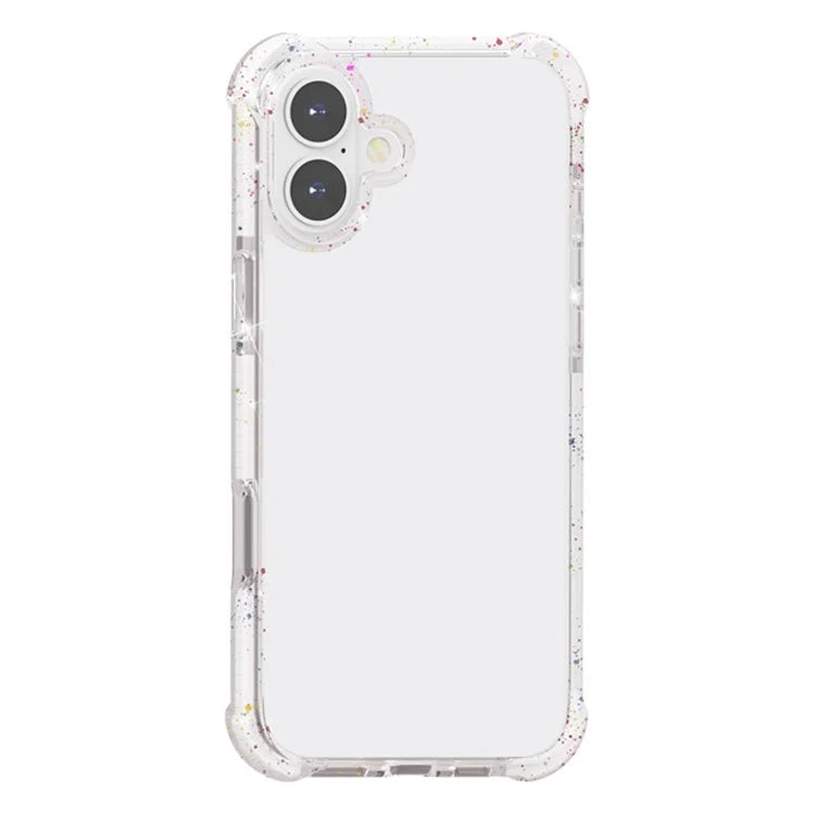 For iPhone 16 Plus Case Reinforced Corner TPU+TPE+Acrylic Clear Phone Cover