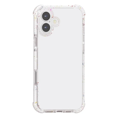 For iPhone 16 Plus Case Reinforced Corner TPU+TPE+Acrylic Clear Phone Cover