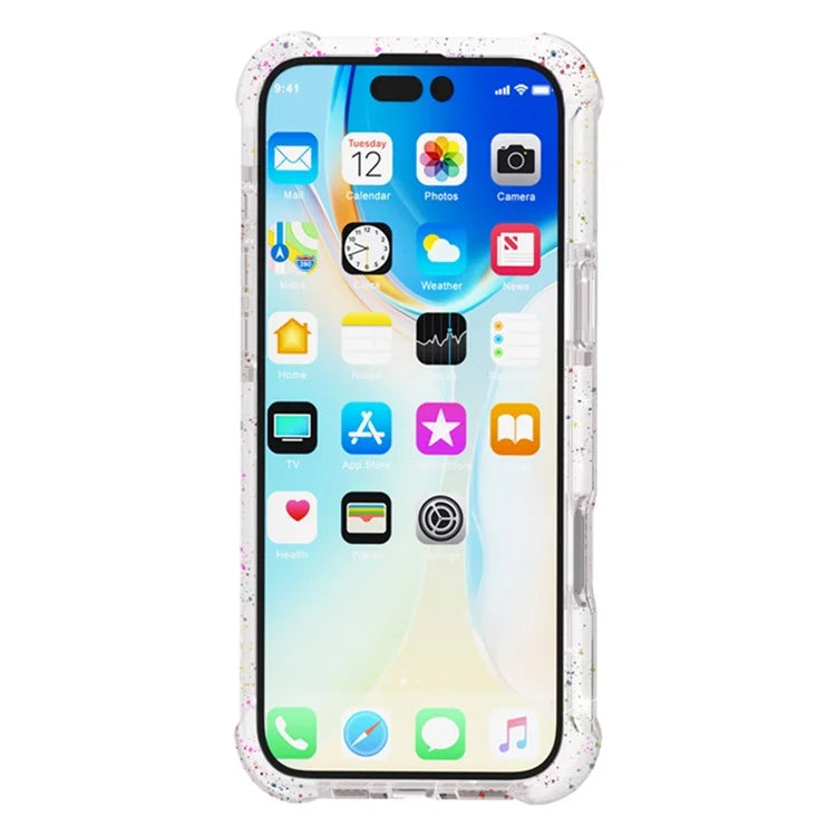 For iPhone 16 Case Reinforced Corner TPU+TPE+Acrylic Clear Phone Cover