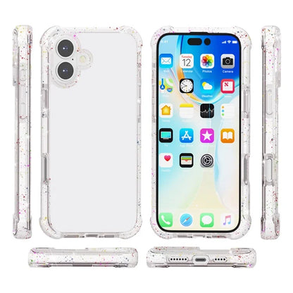 For iPhone 16 Case Reinforced Corner TPU+TPE+Acrylic Clear Phone Cover