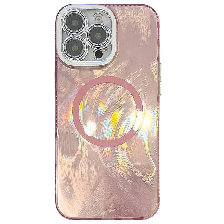 For iPhone 16 Pro Max Case Compatible with MagSafe IMD Design PC+TPU Phone Cover with Glass Lens Film