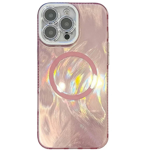 For iPhone 16 Pro Max Case Compatible with MagSafe IMD Design PC+TPU Phone Cover with Glass Lens Film