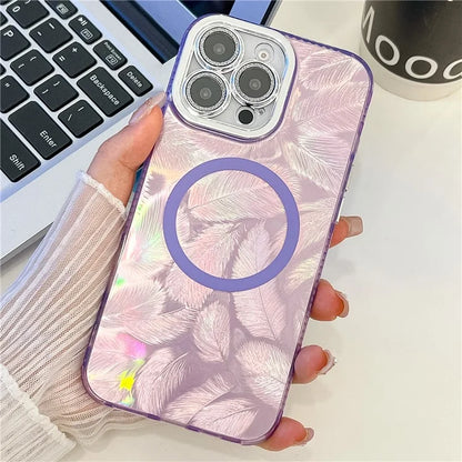 For iPhone 16 Pro Max Case Compatible with MagSafe IMD Design PC+TPU Phone Cover with Glass Lens Film