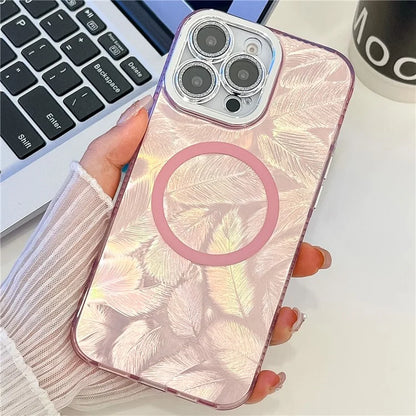 For iPhone 16 Pro Max Case Compatible with MagSafe IMD Design PC+TPU Phone Cover with Glass Lens Film