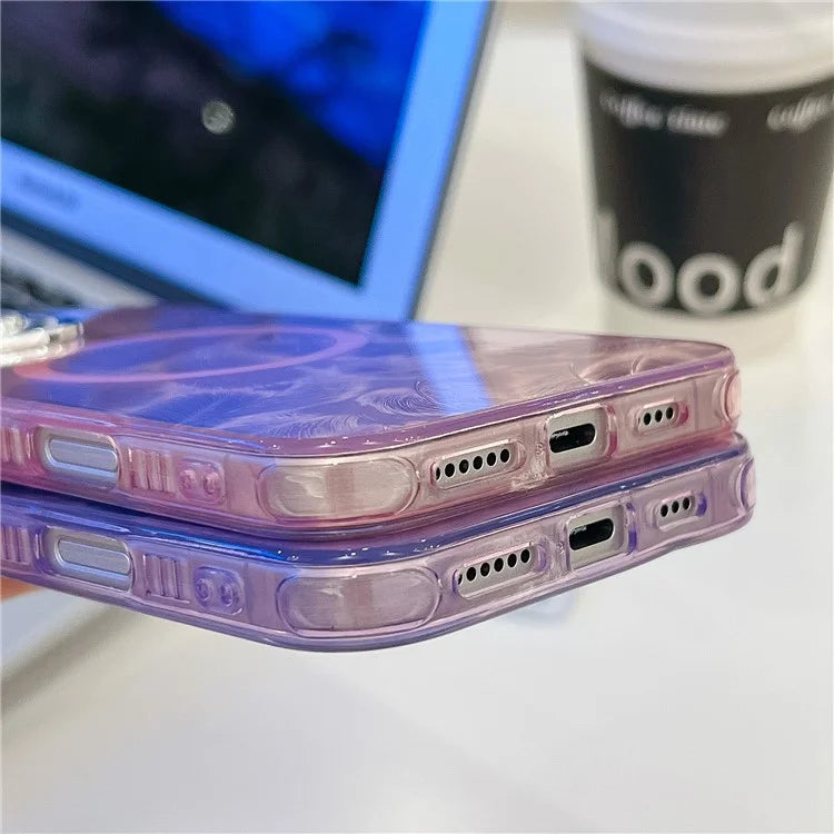 For iPhone 16 Pro Max Case Compatible with MagSafe IMD Design PC+TPU Phone Cover with Glass Lens Film
