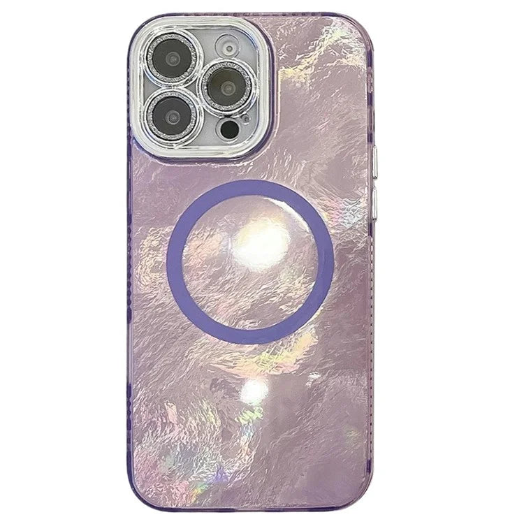For iPhone 16 Pro Max Case Compatible with MagSafe IMD Design PC+TPU Phone Cover with Glass Lens Film