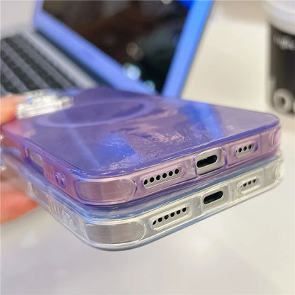 For iPhone 16 Pro Max Case Compatible with MagSafe IMD Design PC+TPU Phone Cover with Glass Lens Film